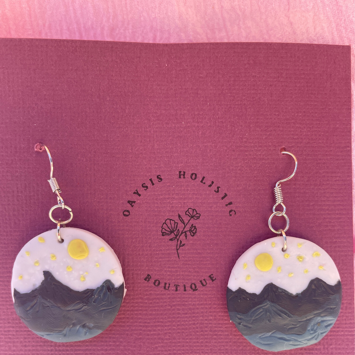 Mountain &amp; Moon Earrings