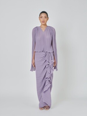PLEATED SARONG ENSEMBLE - DUSTY VIOLET