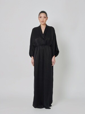 KIMONO ROBE DRESS - BLACK