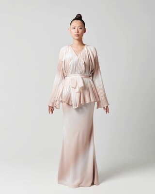 THE PEARL WRAP ENSEMBLE - NUDE OMBRE