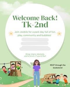 Park Day for Tk-2nd Grade