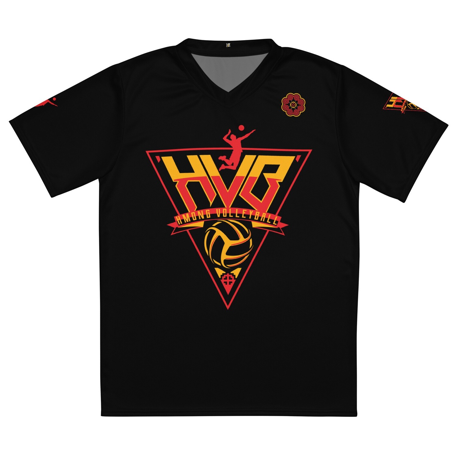 Hmong Volleyball Sports Jersey for Men &quot;LO&quot; (Black Edition)