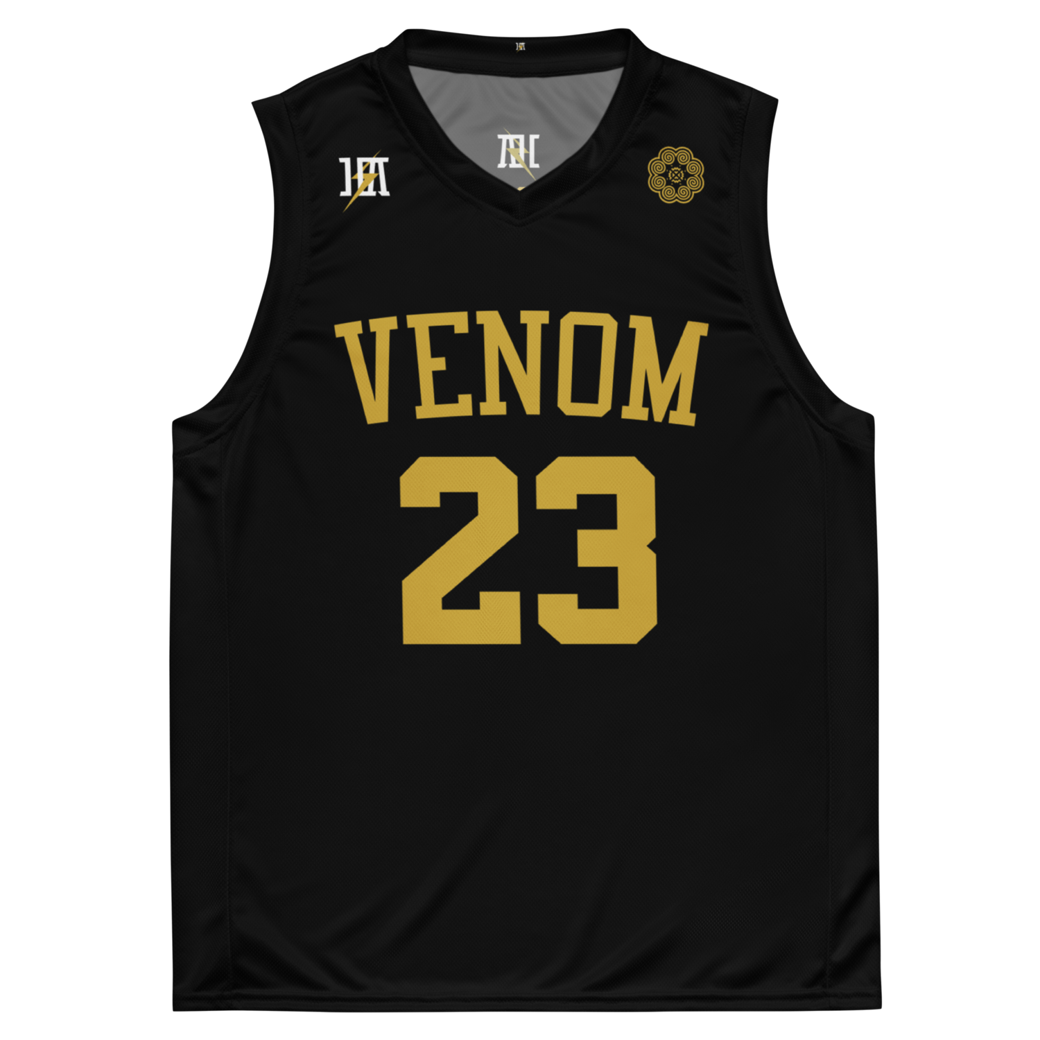 Venom Basketball Jersey &quot;XIONG #23&quot; (Black and Gold Edition)
