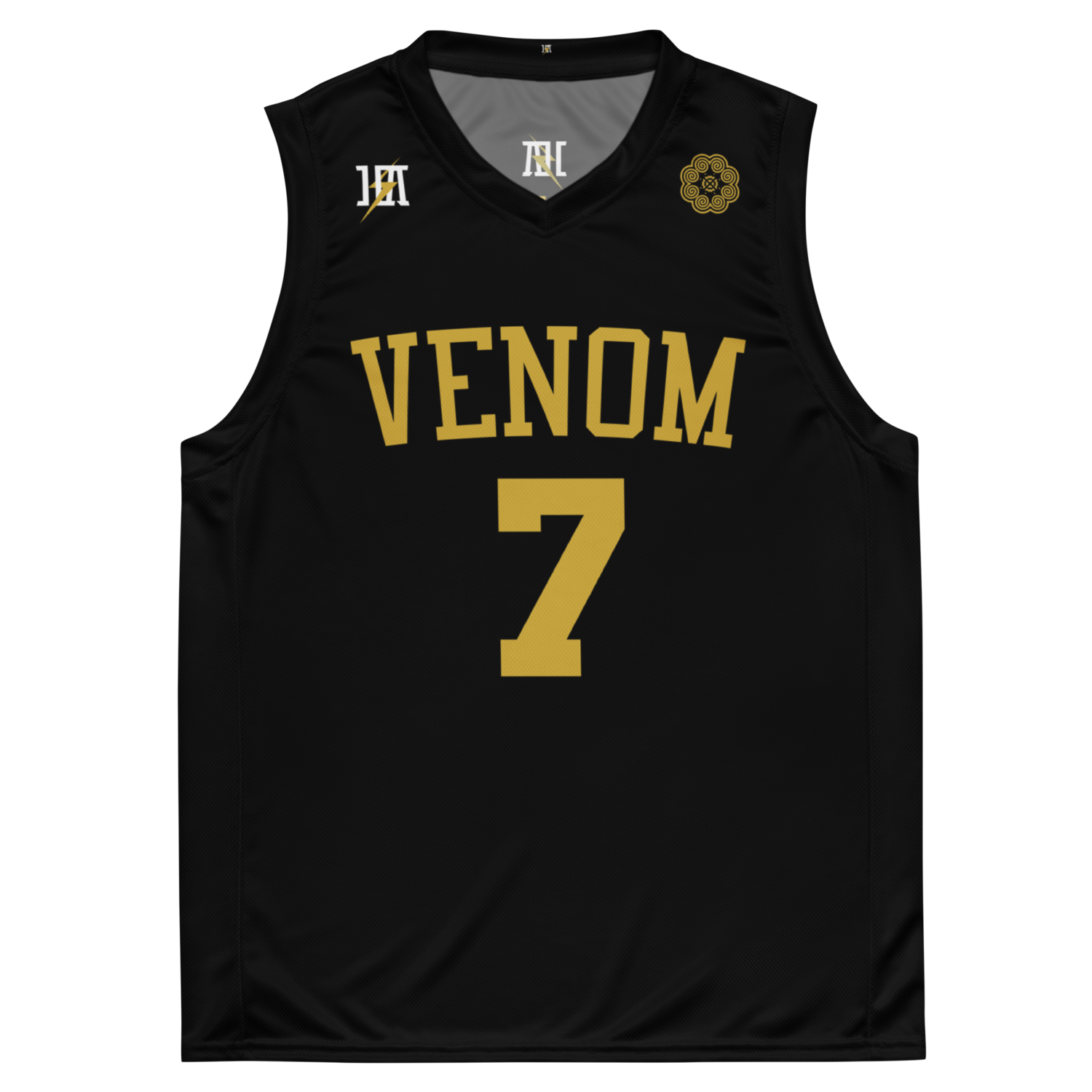 Venom Basketball Jersey &quot;VANG #7&quot; (Black and Gold Edition)