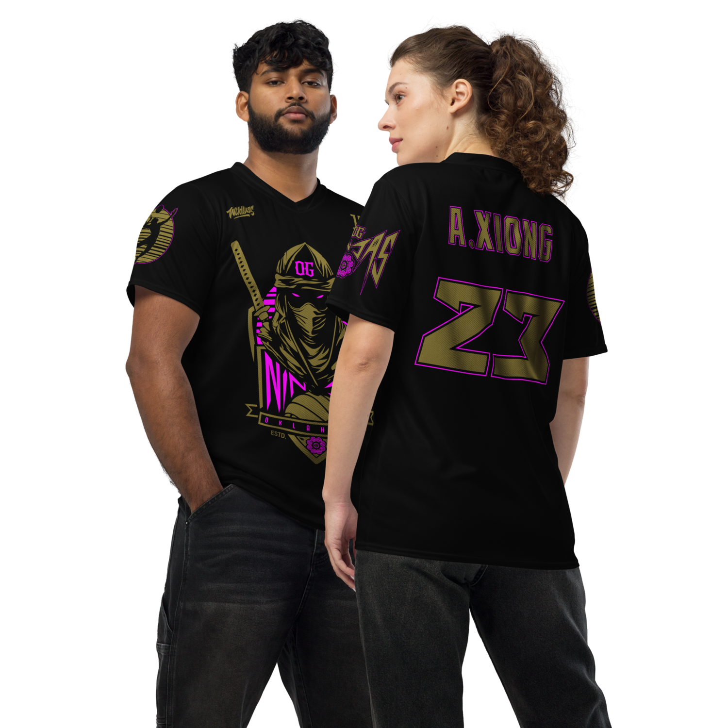 OG Ninjas Volleyball Sports Jersey &quot;A.XIONG #23&quot; (Black Edition)