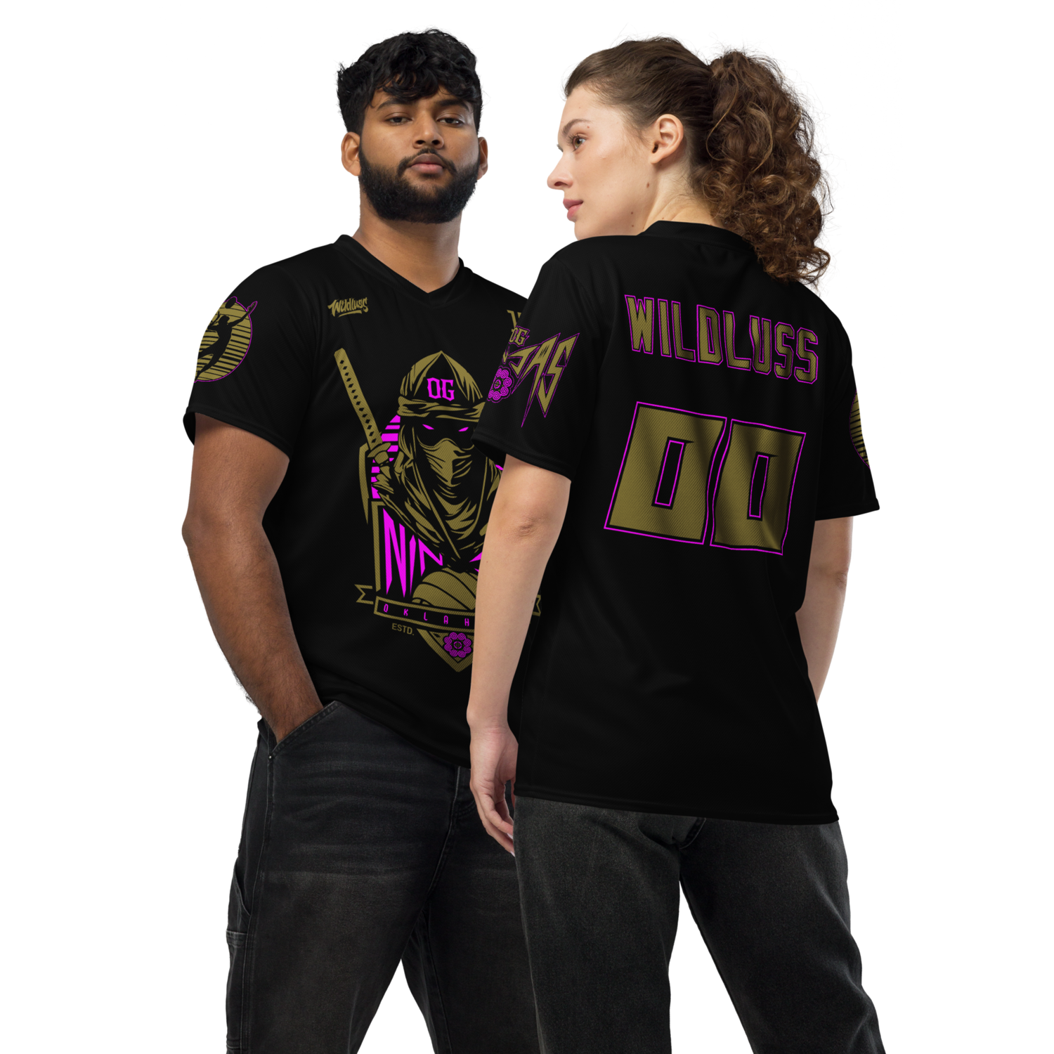OG Ninjas Volleyball Sports Jersey &quot;WILDLUSS #00&quot; (Black Edition)