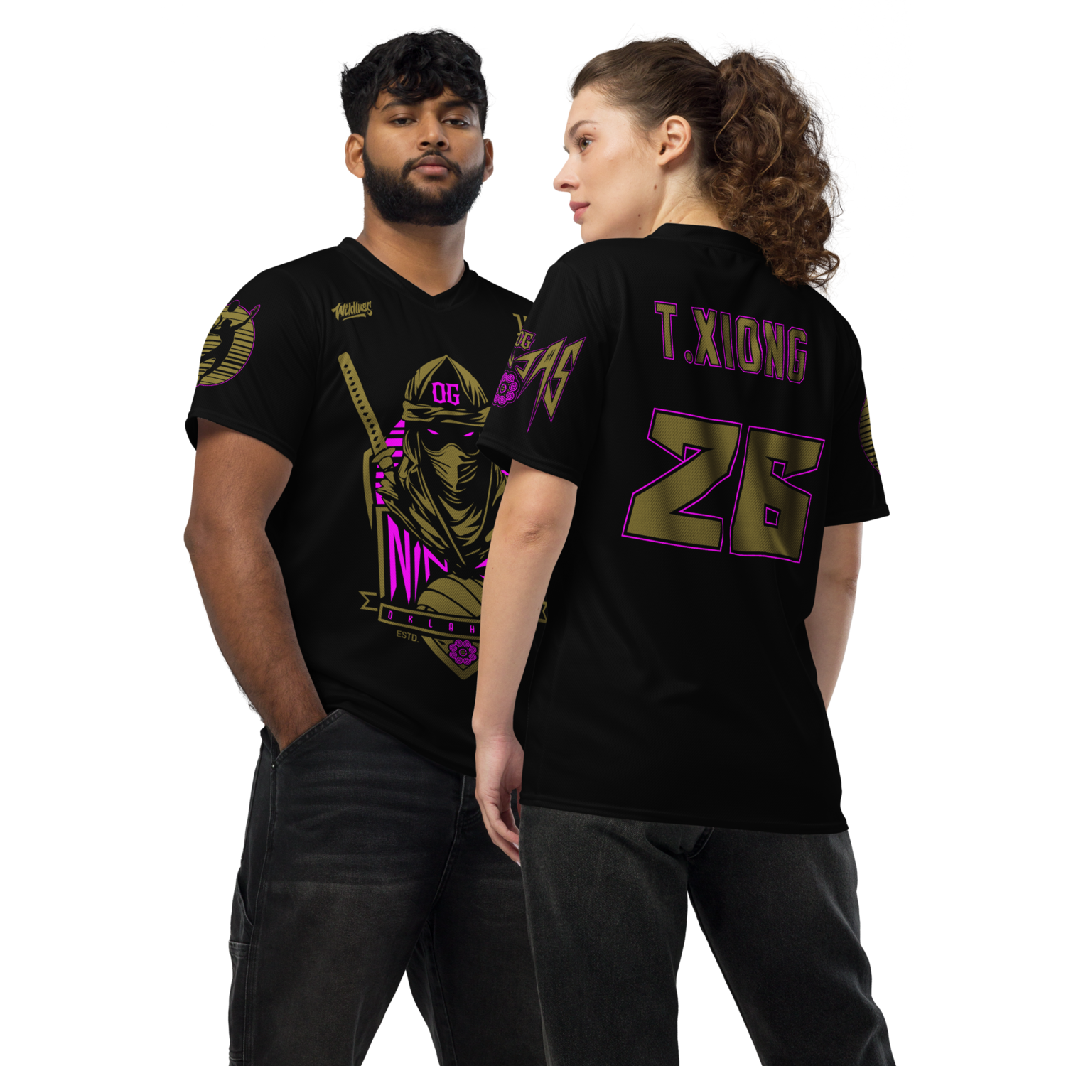 OG Ninjas Volleyball Sports Jersey &quot;T.XIONG #26&quot; (Black Edition)