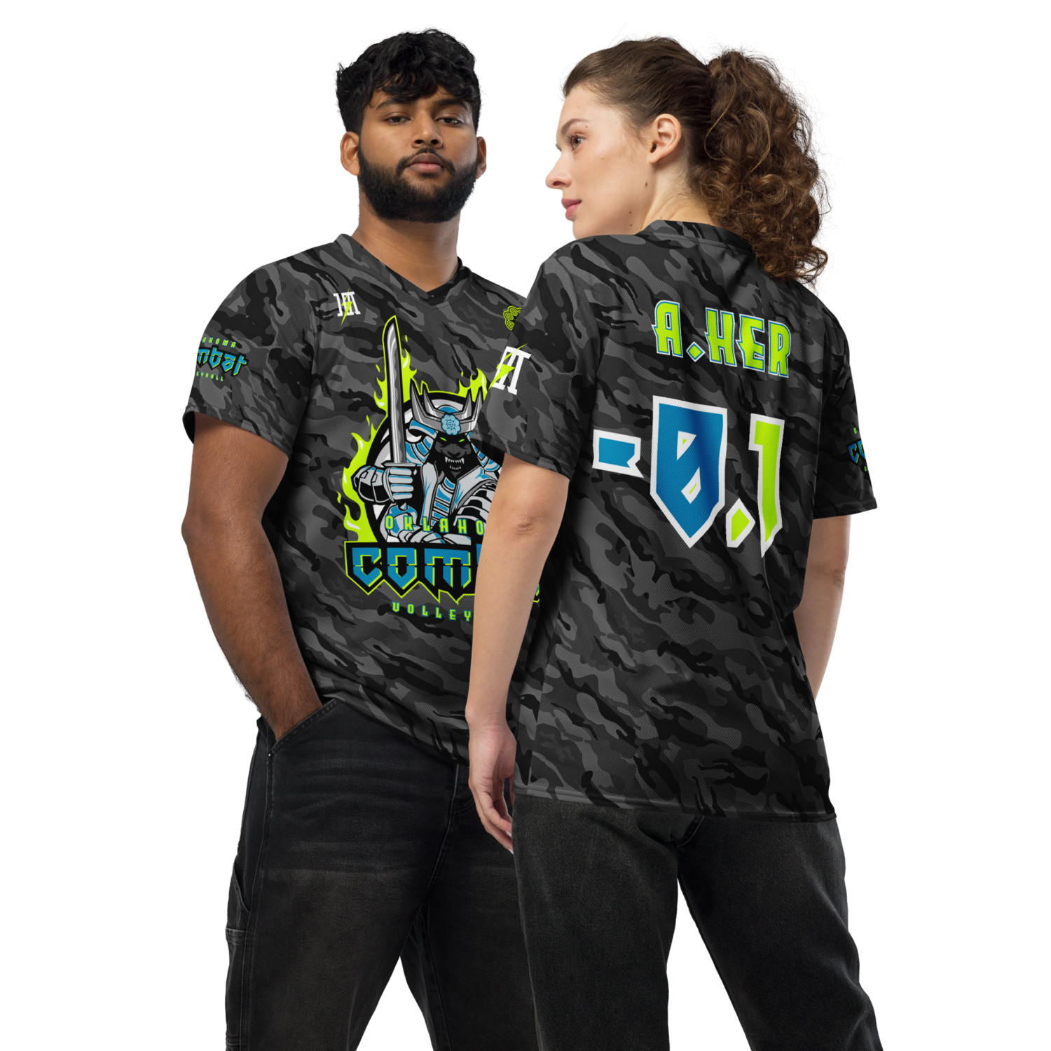 Combat Volleyball Sports Jersey &quot;J.HER #-0.1&quot; (CAMO Edition)