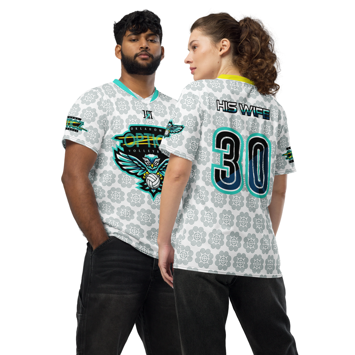 OPTICZ Sports Jersey &quot;HIS WIFE #30&quot; (White Edition)