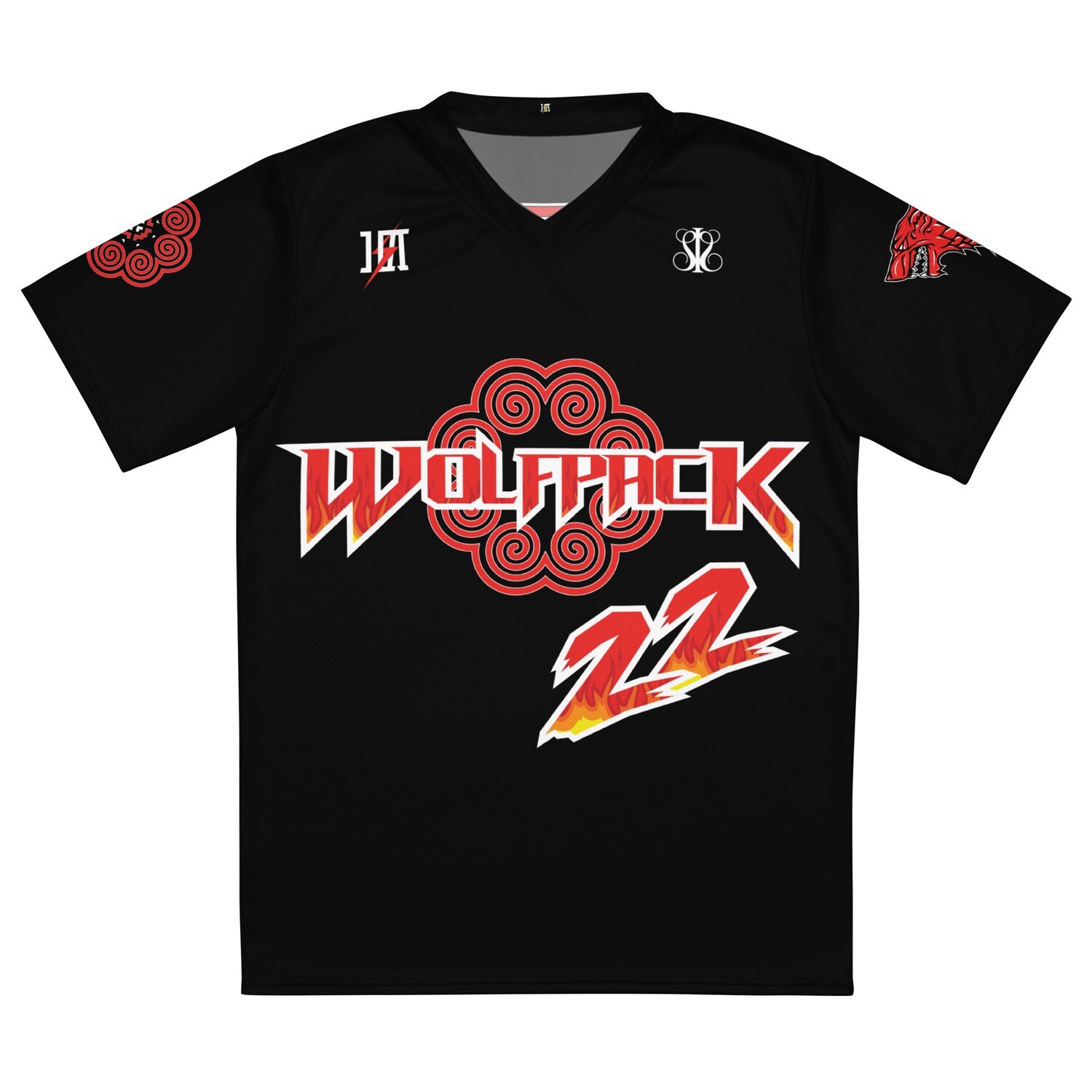 Wolfpack Cornhole Sports Jersey &quot;SPEED #22&quot; (Black X Edition)