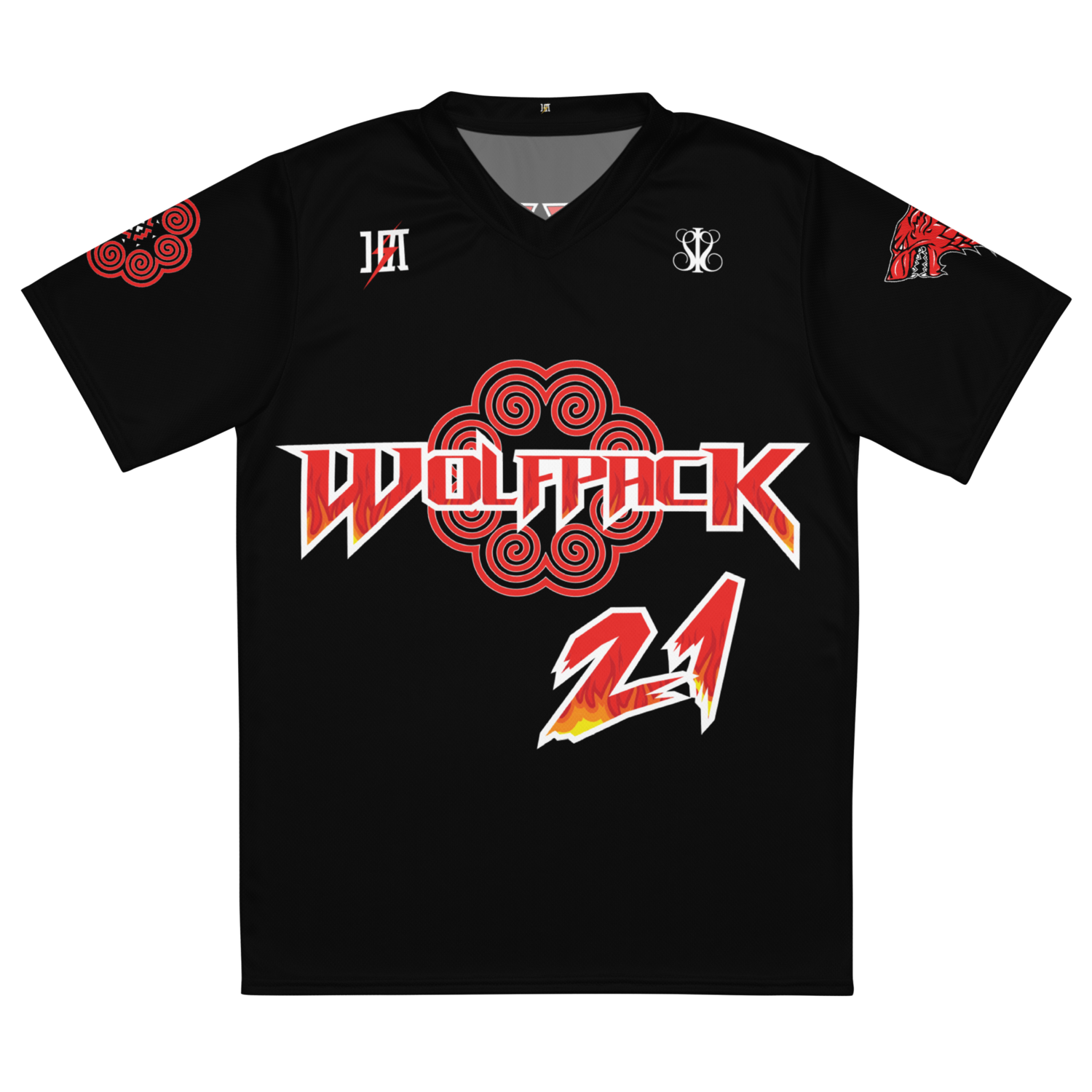 Wolfpack Cornhole Sports Jersey &quot;THAO #21&quot; (Black X Edition)