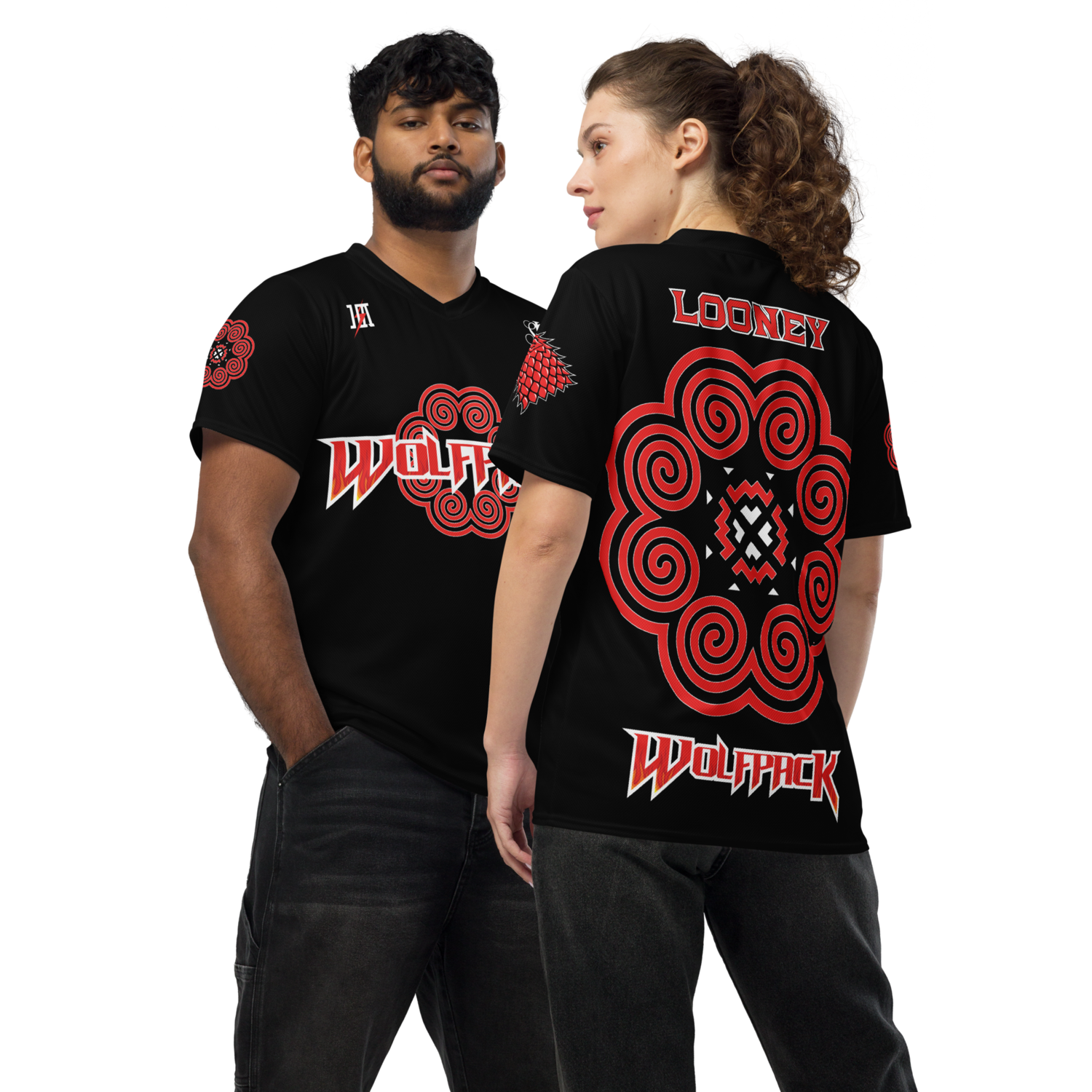 Wolfpack Cornhole Sports Jersey &quot;LOONEY&quot; (Black X Edition)