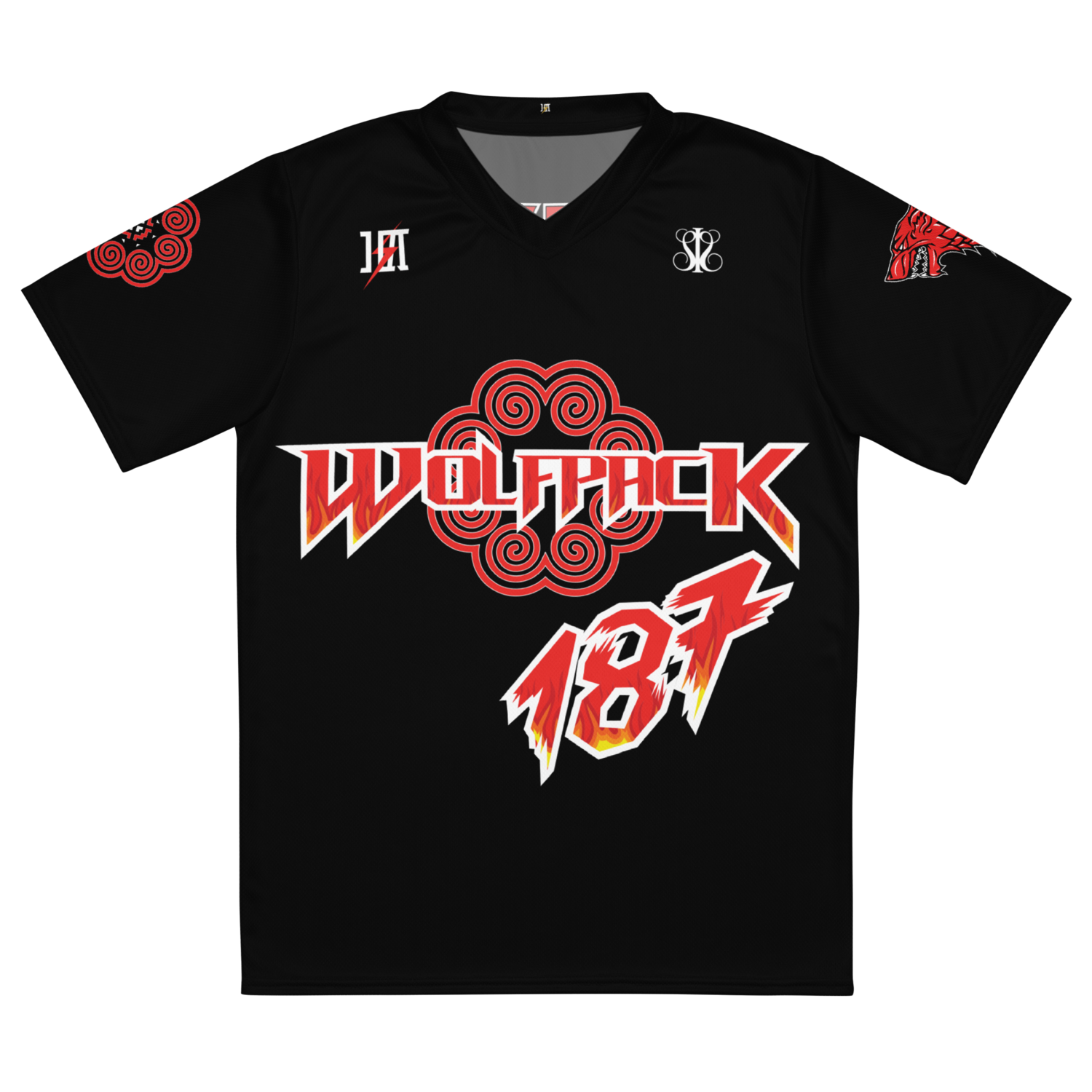 Wolfpack Cornhole Soprts Jersey &quot;LENG #187&quot; (Black X Edition)