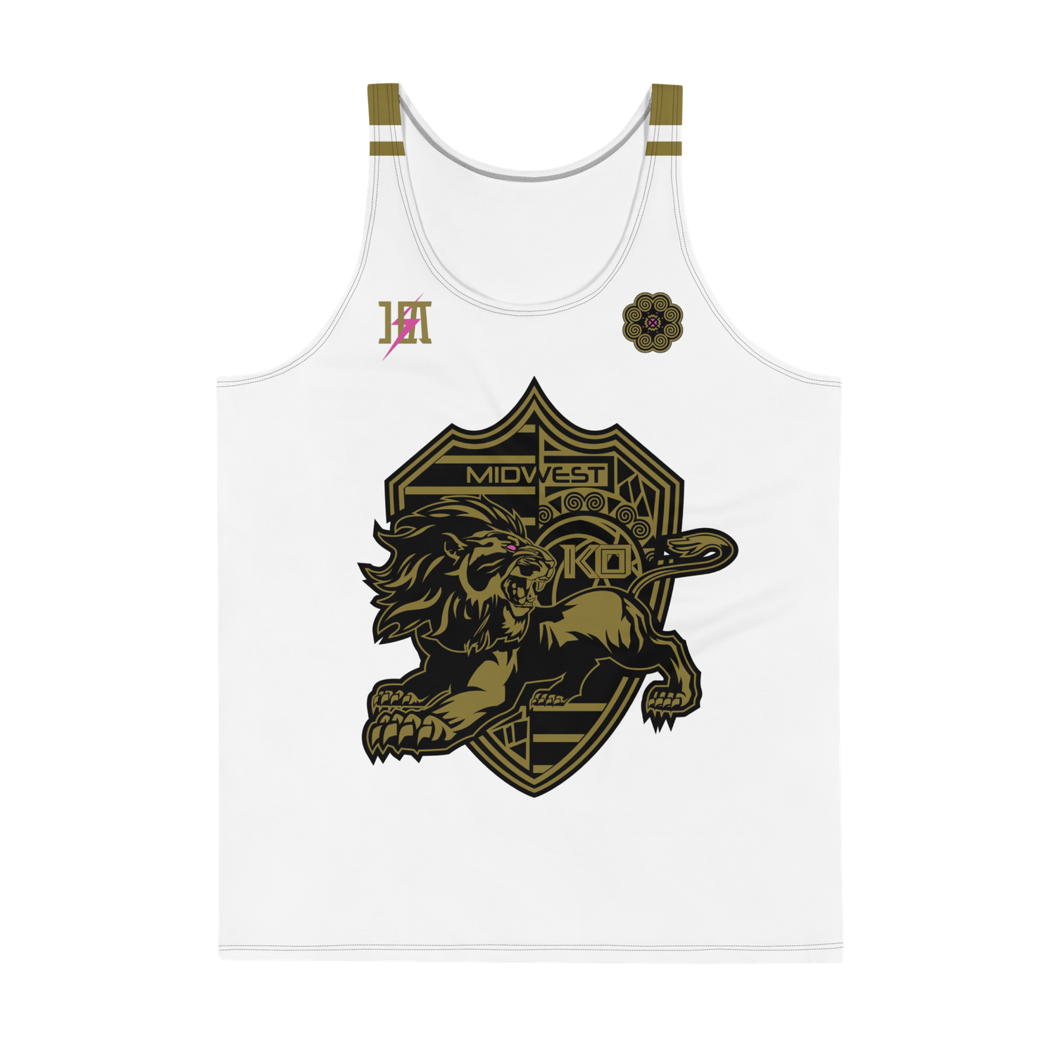 KO Volleyball Sports Tank Top &quot;KURTIS #11&quot; (WHITE GOLD Edition)