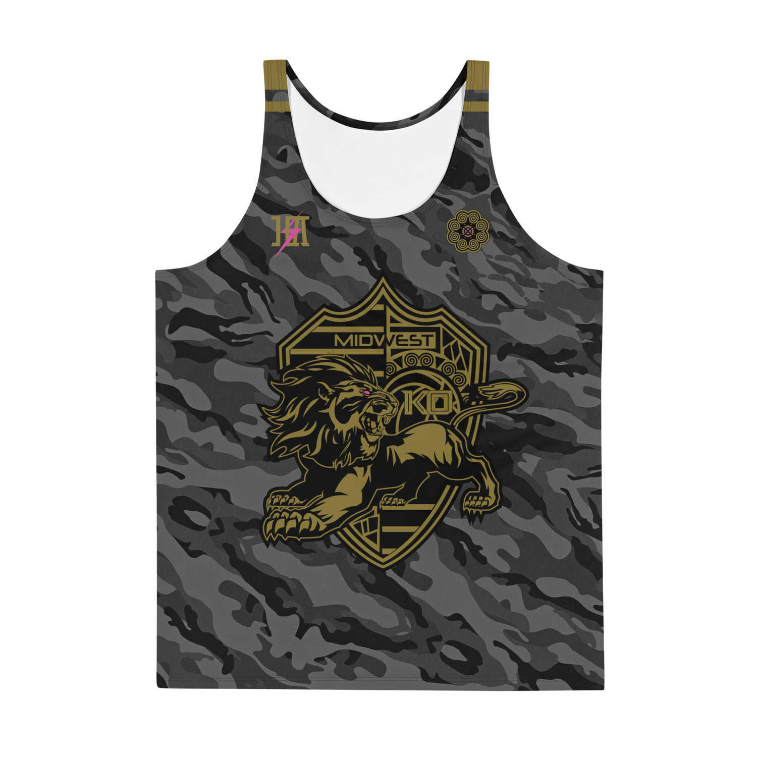 KO Volleyball Sports Tank Top &quot;KURTIS #11&quot; (CAMO GOLD Edition)