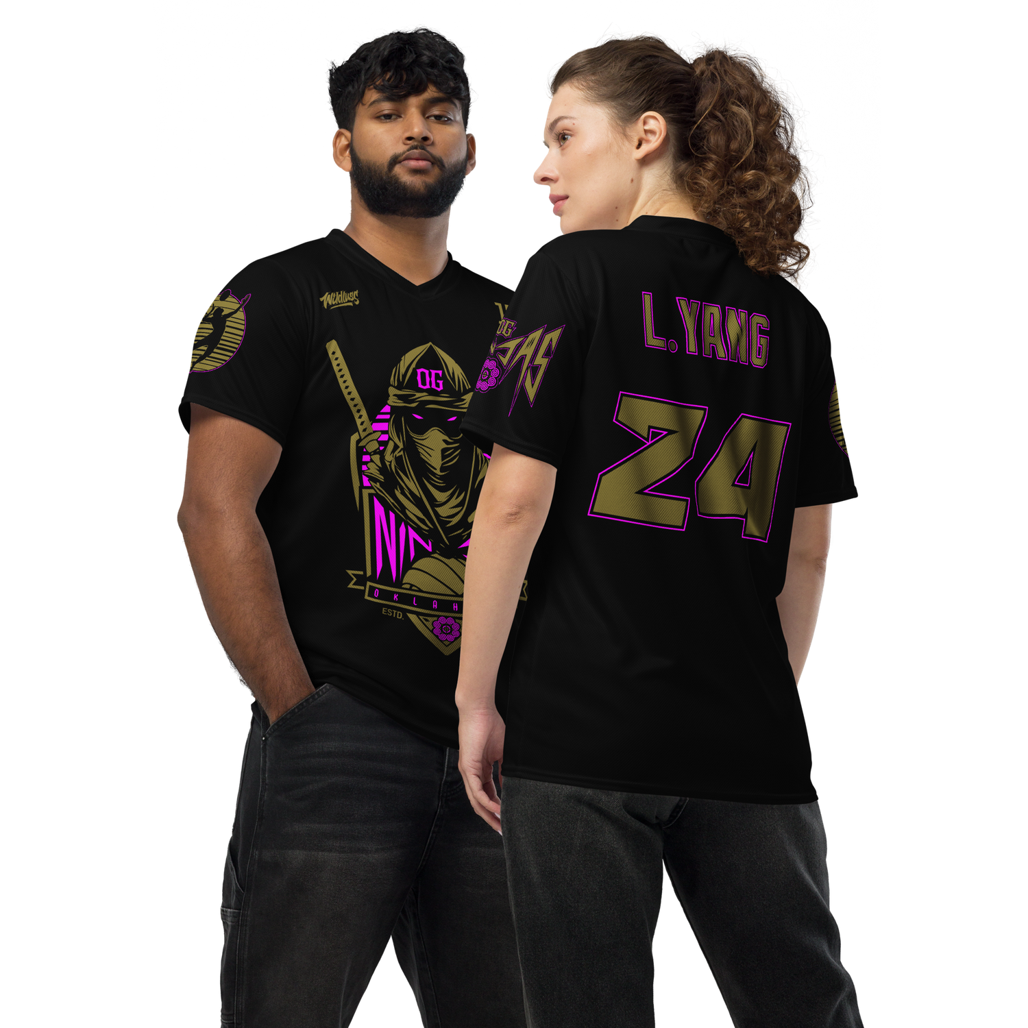 OG Ninjas Volleyball Sports Jersey &quot;L.YANG #24&quot; (Black Edition)