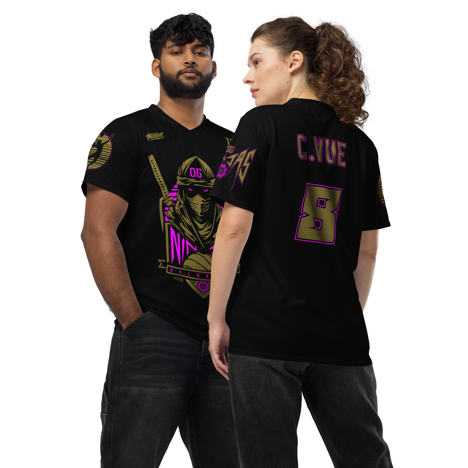 OG Ninjas Volleyball Sports Jersey &quot;C.VUE #8&quot; (Black Edition)