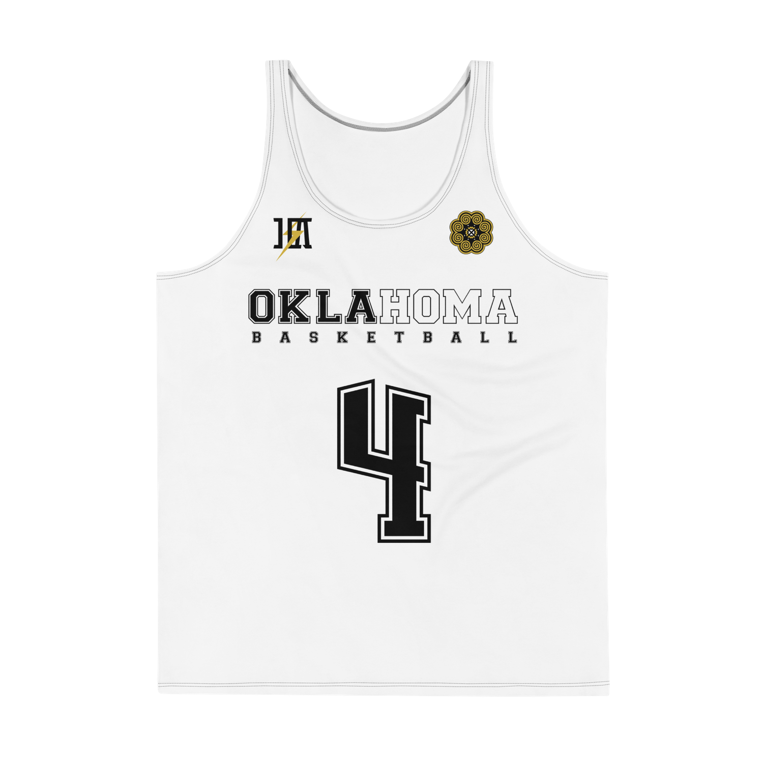 OKC Basketball Sports Tank Top &quot;B.THAO #4&quot; (WHITE Edition)