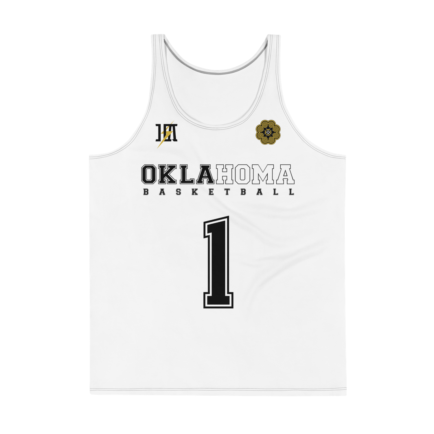 OKC Basketball Sports Tank Top &quot;T.XIONG #1&quot; (WHITE Edition)