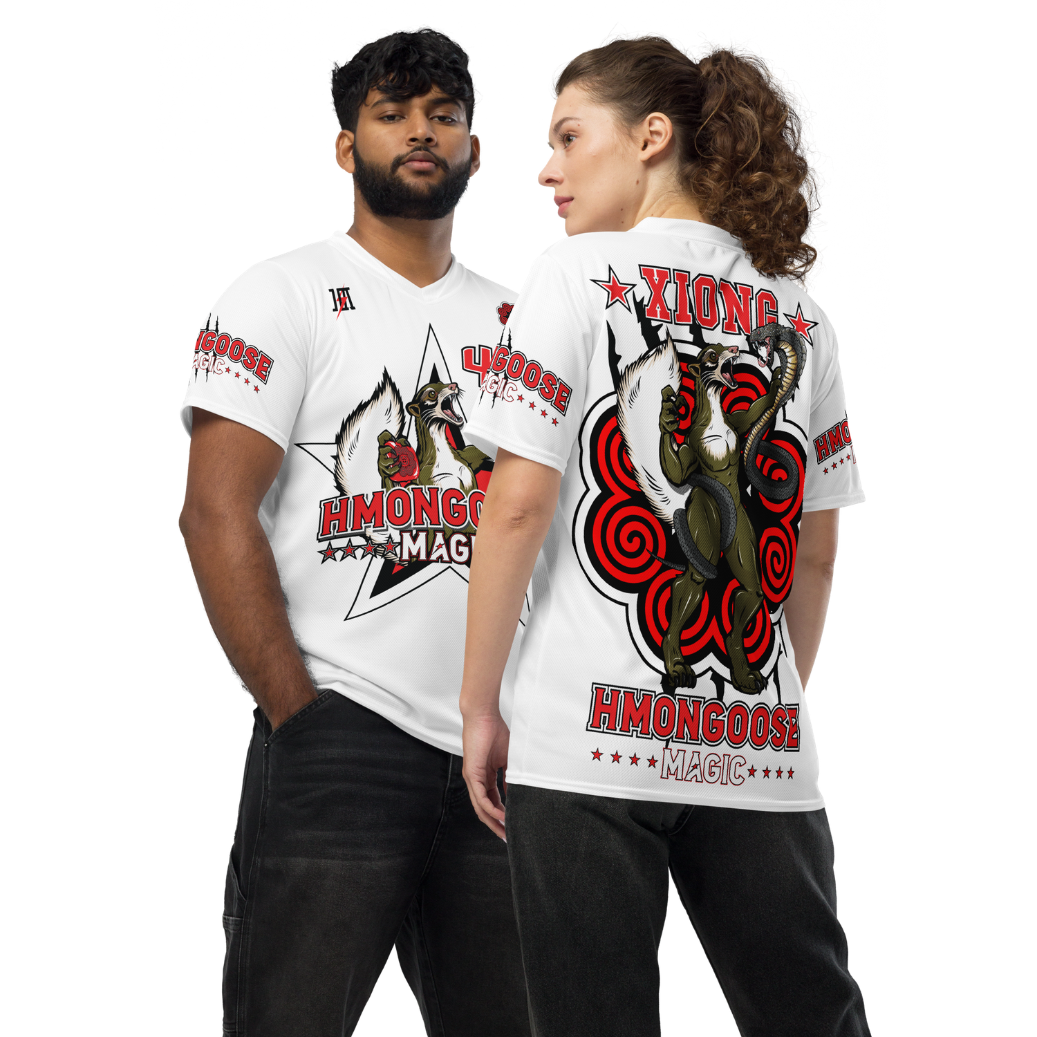 HMONGOOSE Cornhole Sports Jersey &quot;XIONG #45&quot; (White Edition)