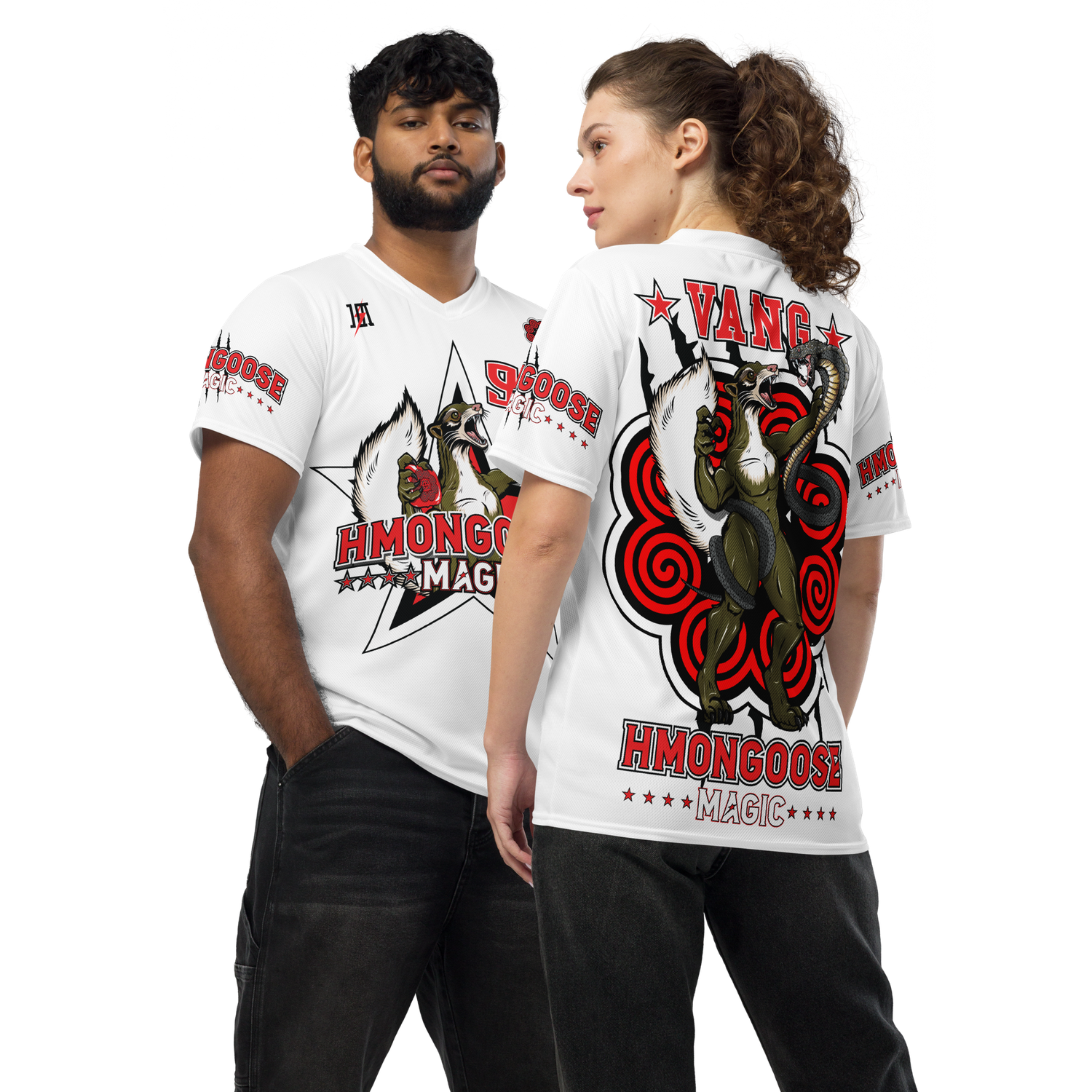 HMONGOOSE Cornhole Sports Jersey &quot;VANG #97&quot; (White Edition)