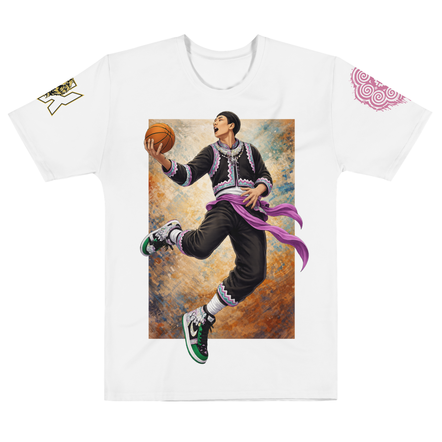 Hmong Hooper Lay Up Men’s Cotton Crew Neck Tee WHT Edition