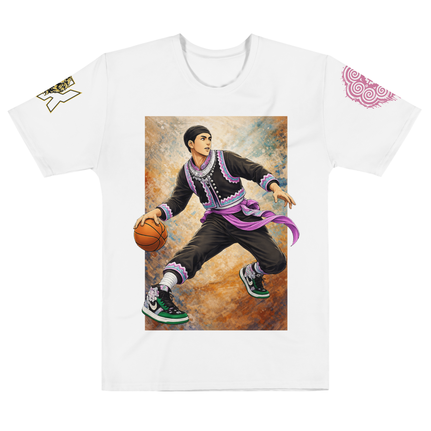 Hmong Hooper Cross Over Men’s Cotton Crew Neck Tee WHT Edition