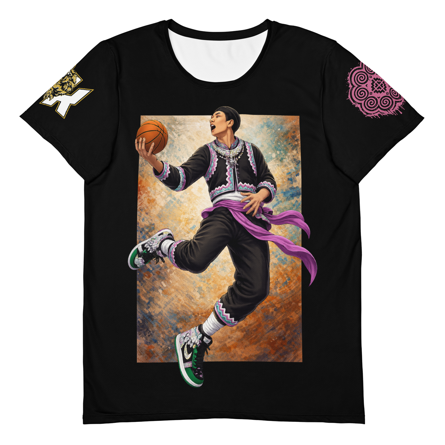 Hmong Hoopers Lay Up Men's Dri-fit Tee BLK Edition