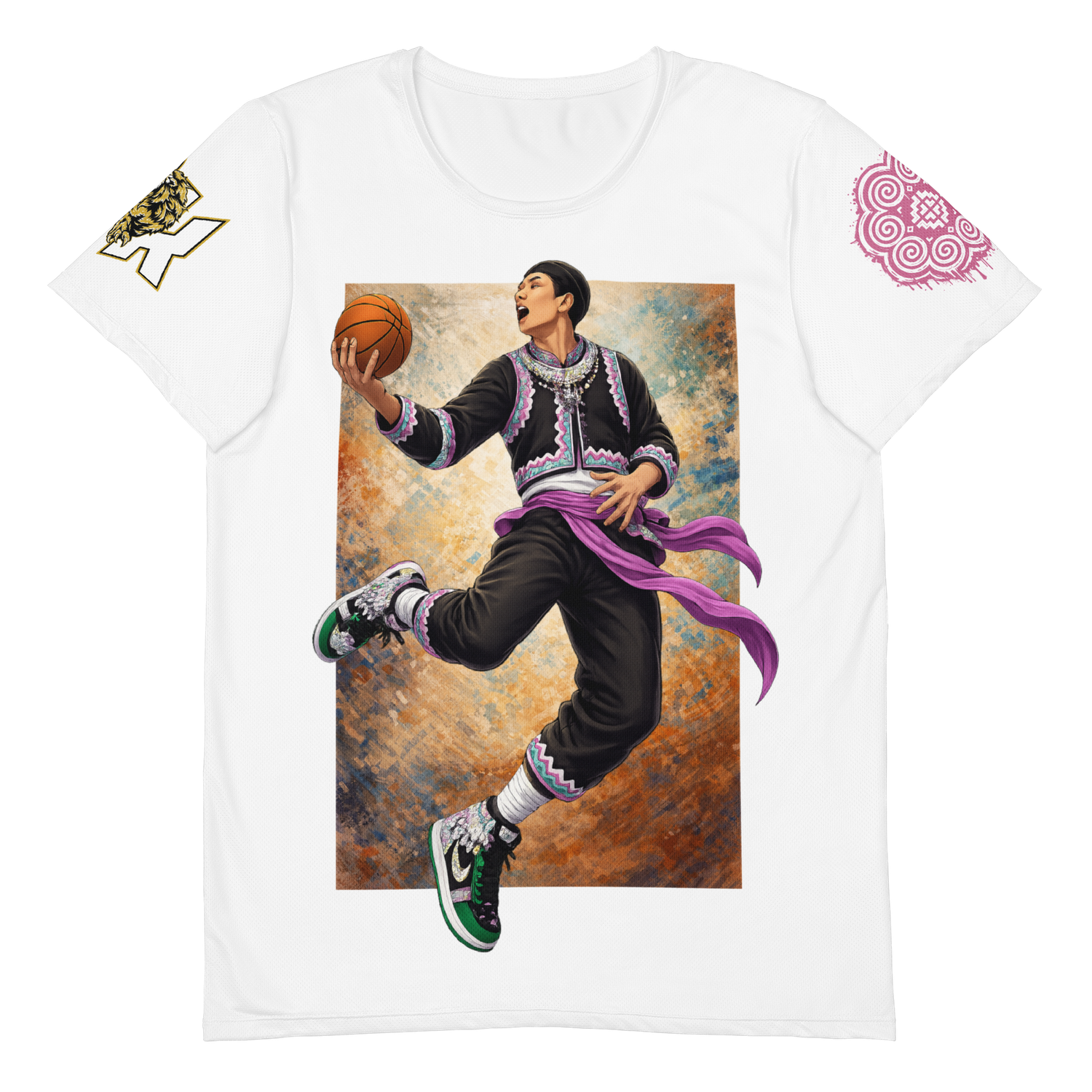 Hmong Hoopers Lay Up Men's Dri-fit Tee WHT Edition