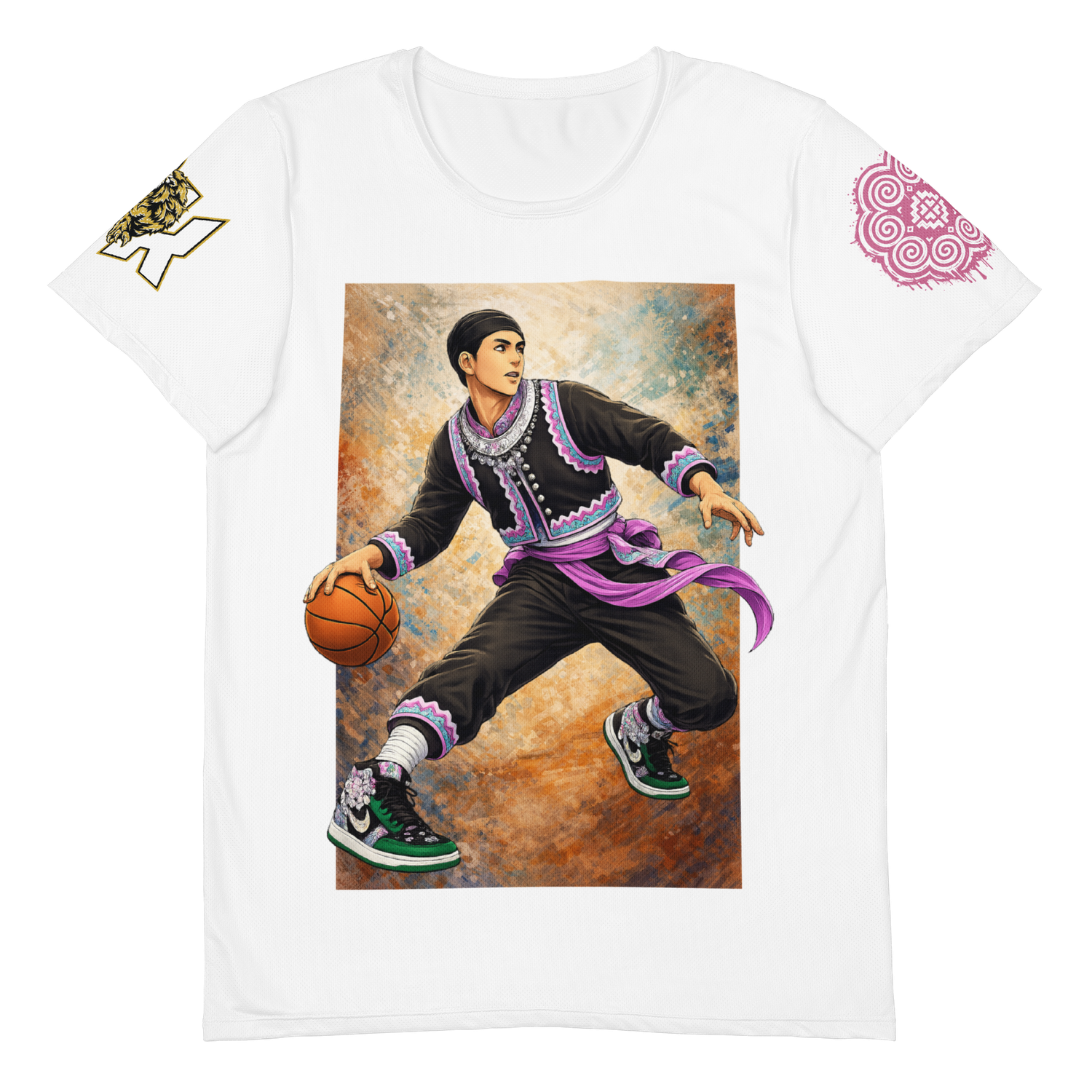 Hmong Hoopers Cross Over Men's Dri-fit Tee WHT Edition
