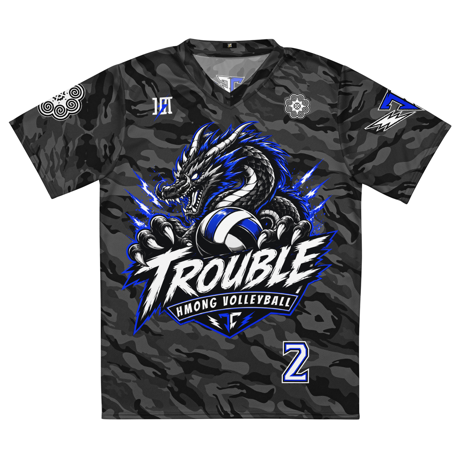 Trouble Hmong Volleyball Sports Jersey "GOOPHIDOG #2" (CAMO Edition)