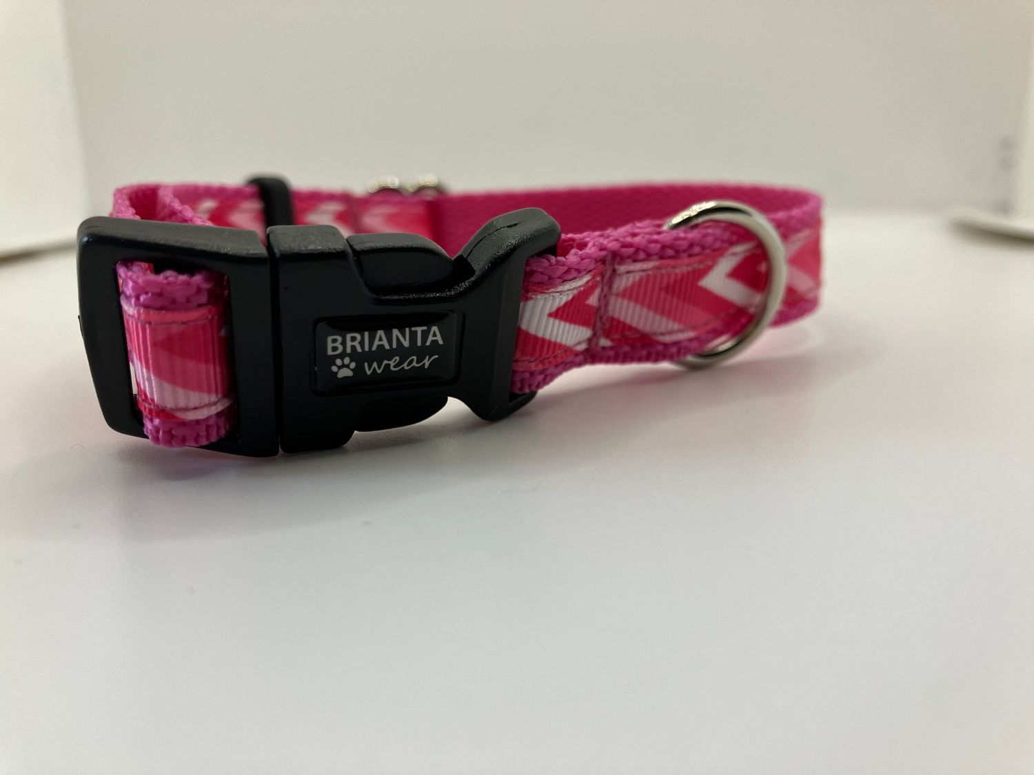 Puppy Collar, Puppy Collar: Light Pink Chevron