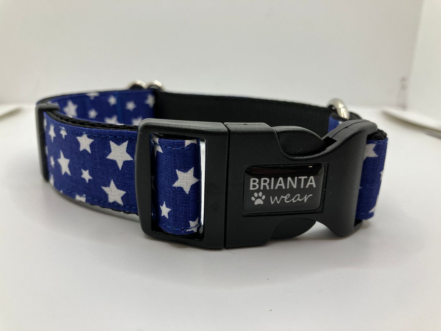 Small Cotton Collar, Colour: Blue with white stars