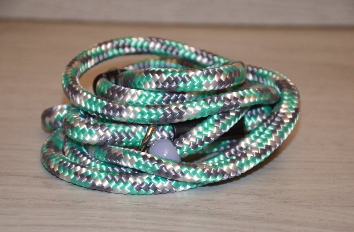 Clip Lead, Colour: Mint with Grey Fleck