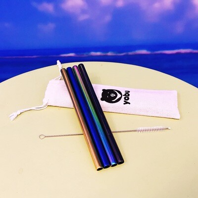 yobu Stainless Steel Straw Pack (4 straws)