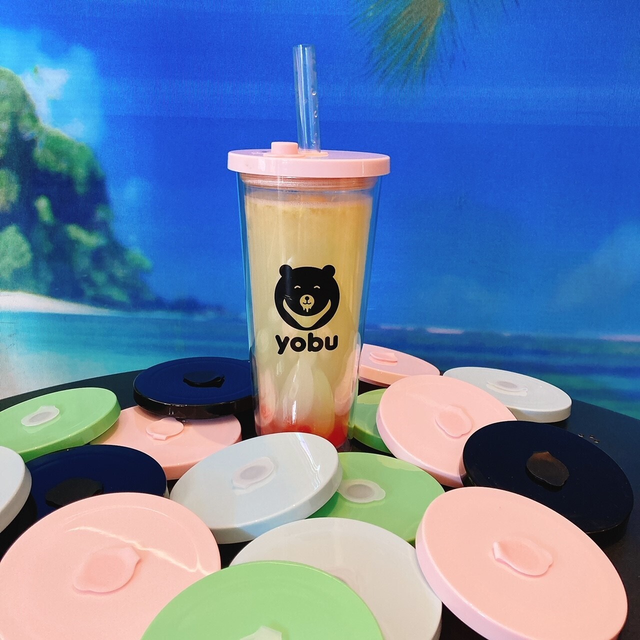 Reusable Plastic Cup for Bubble Tea (BPA free, 700ml)
