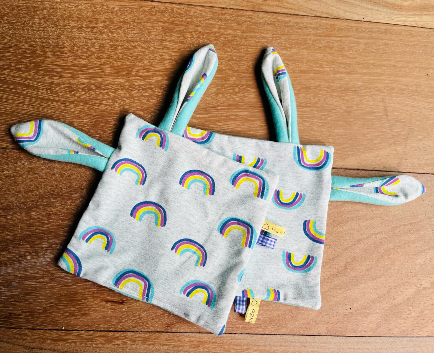 Konijn Knuffeldoekje Regenboog