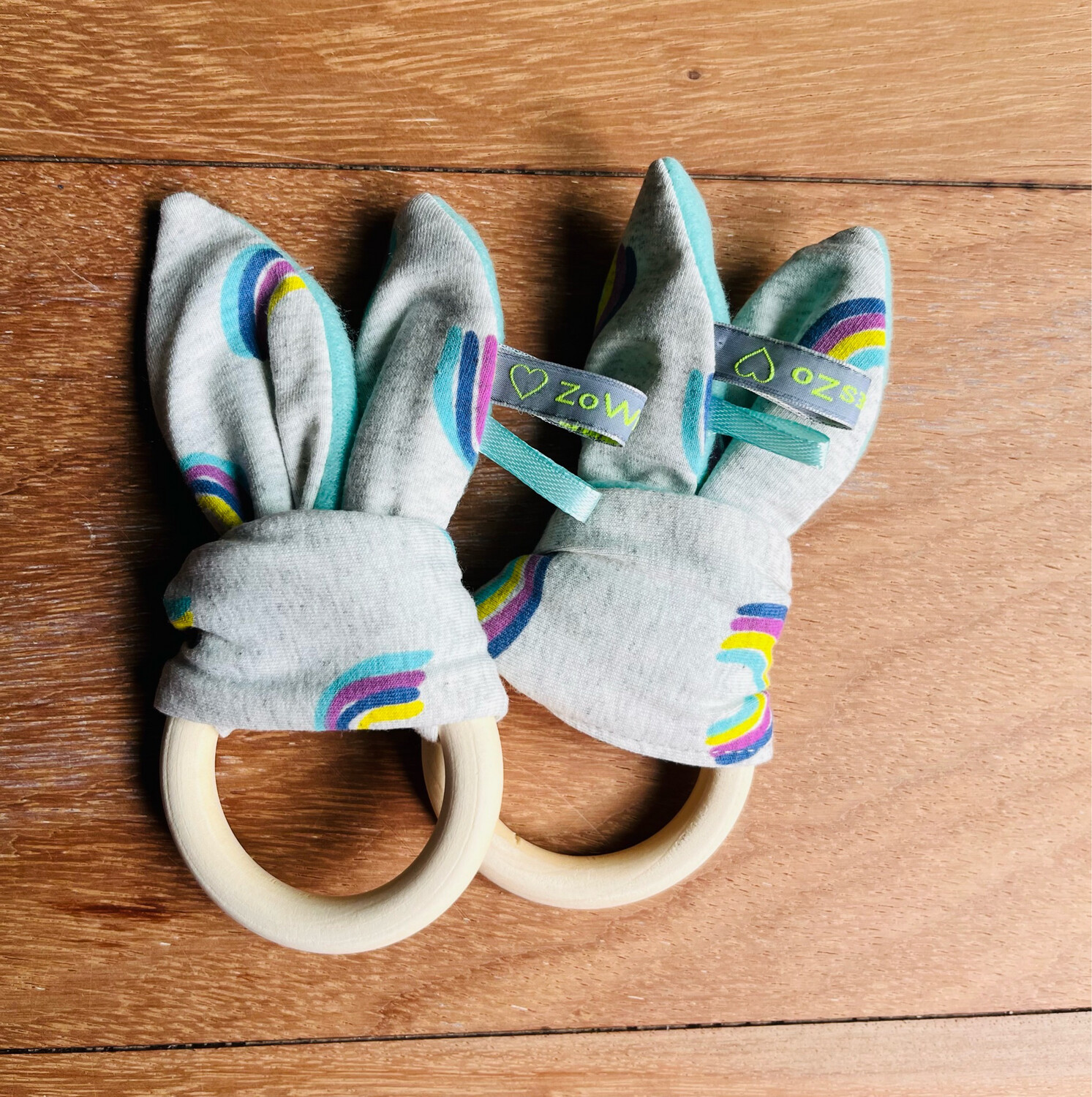 Konijnen oortje Regenboog