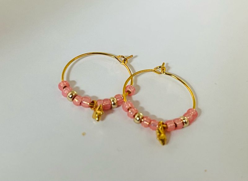 Oorbelletjes Roze Ster ⭐️ Klein
