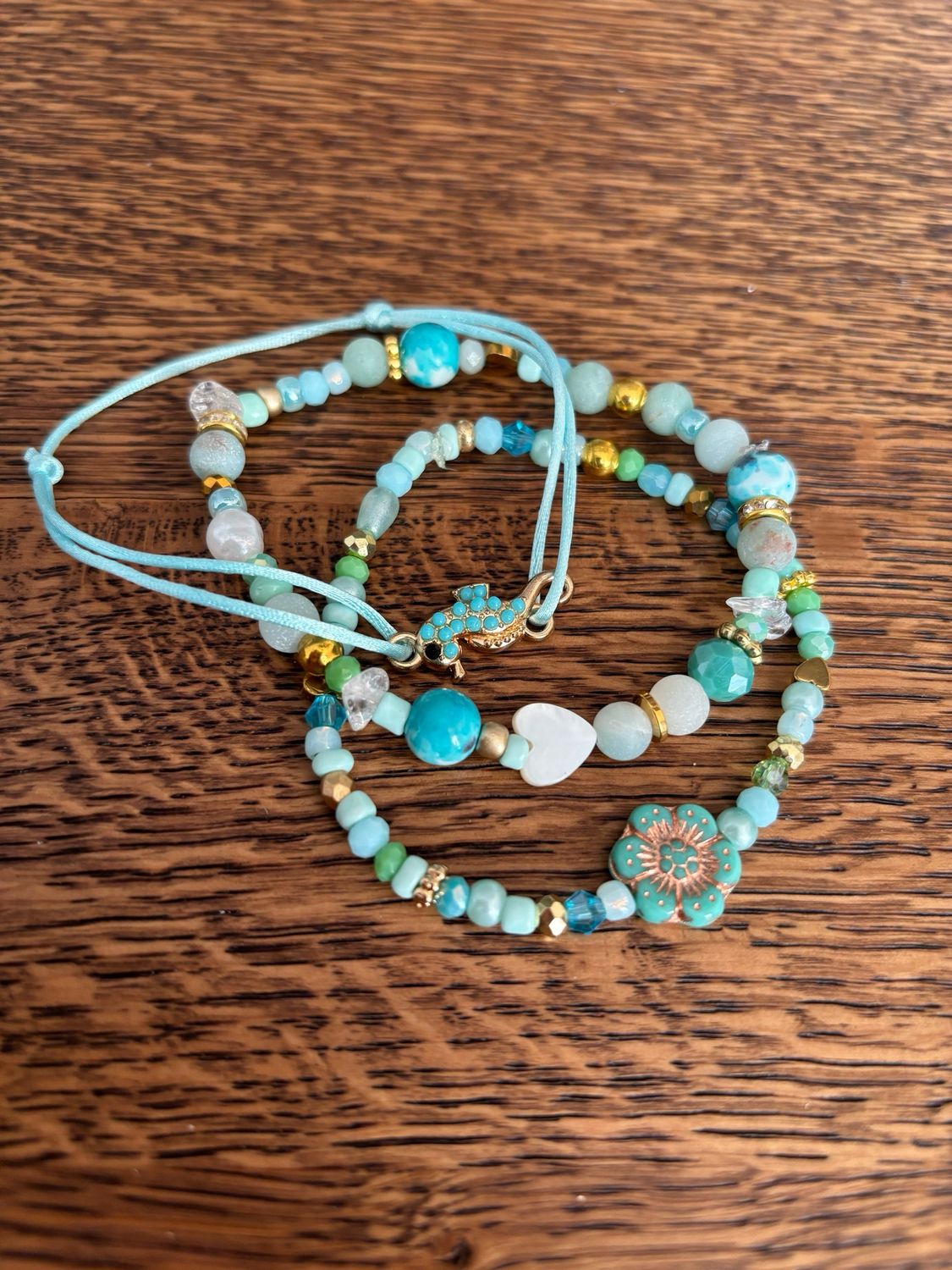 Armbandset Blue Flower