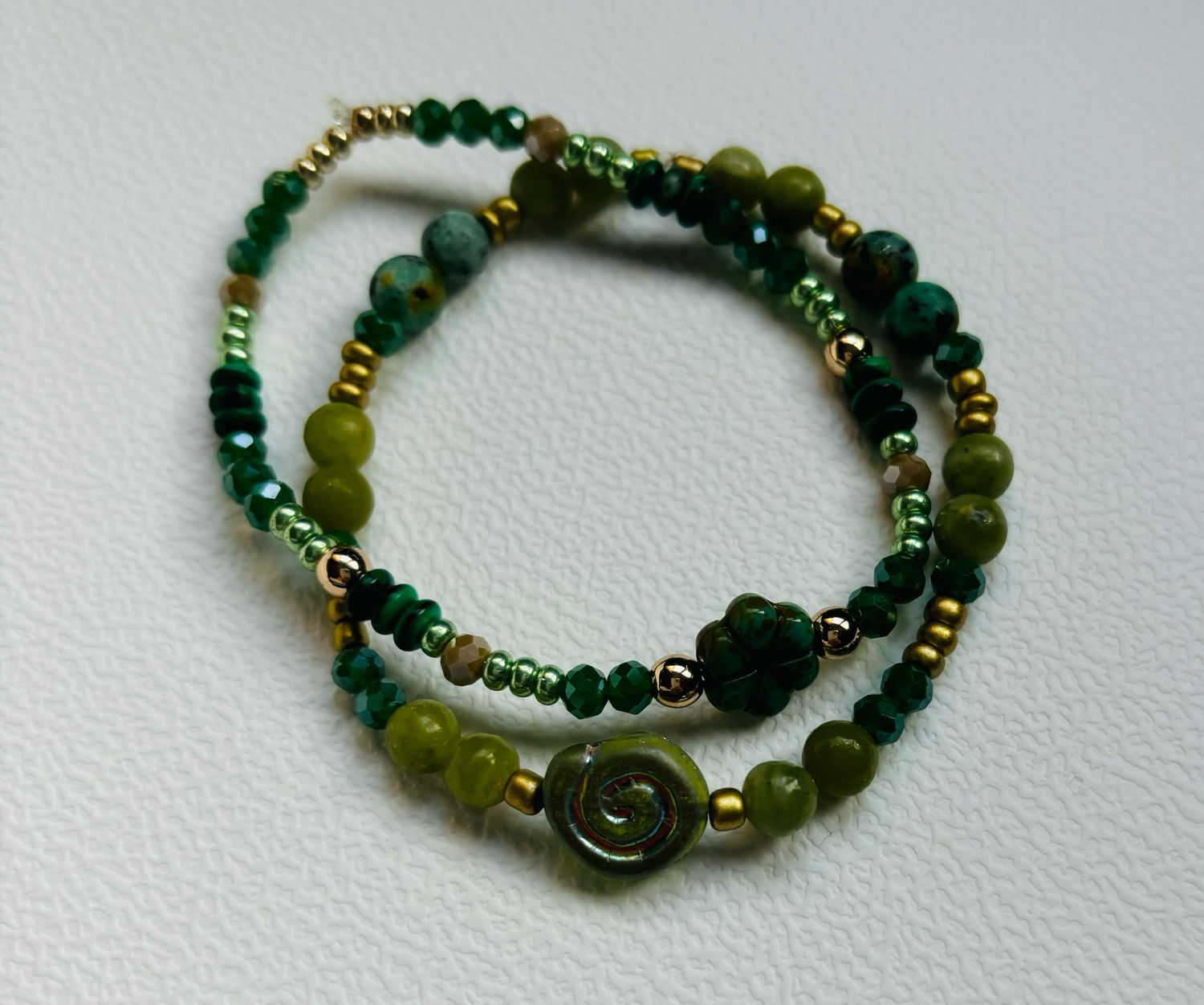 Armband set green