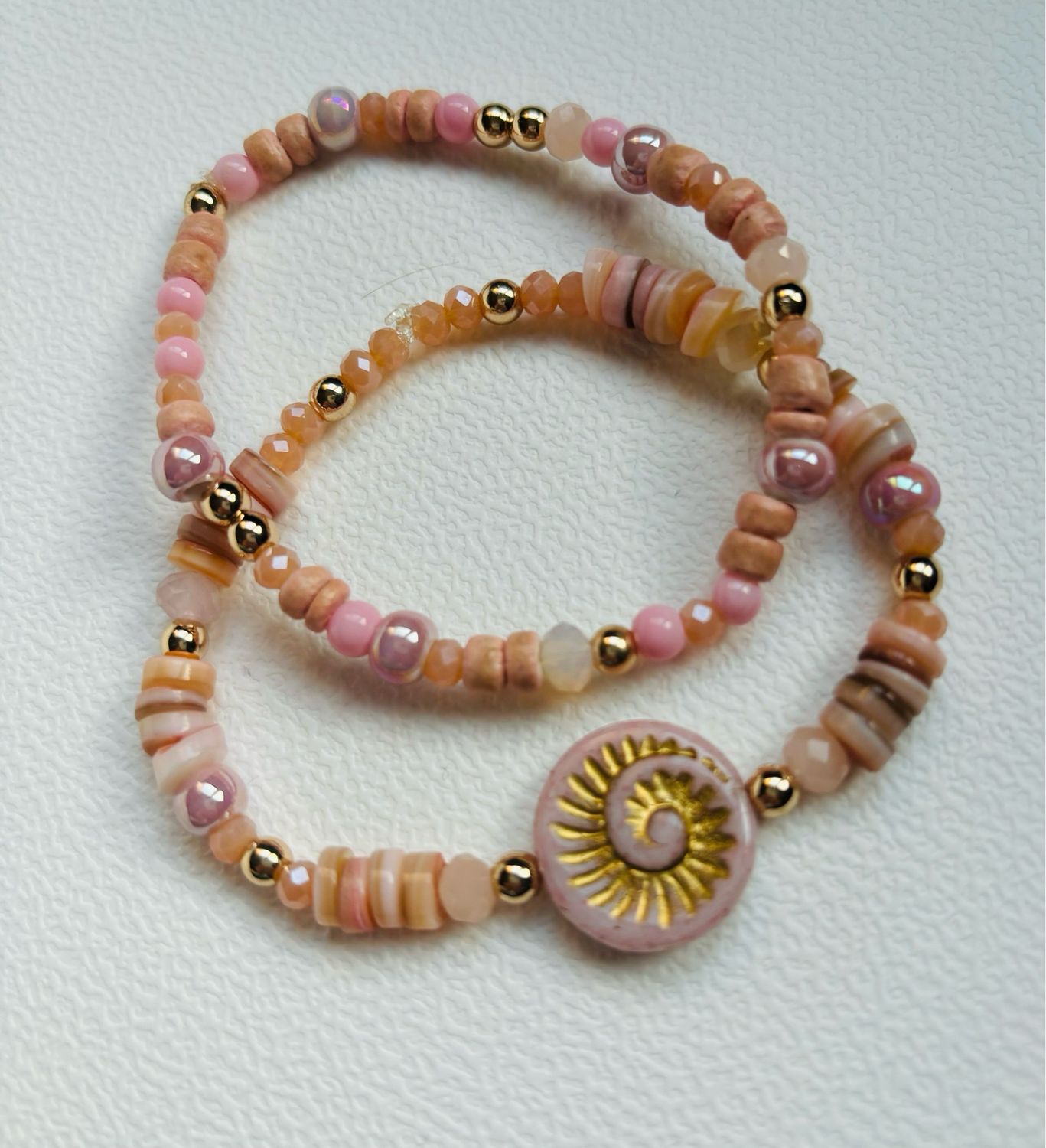 Armband set oud roze