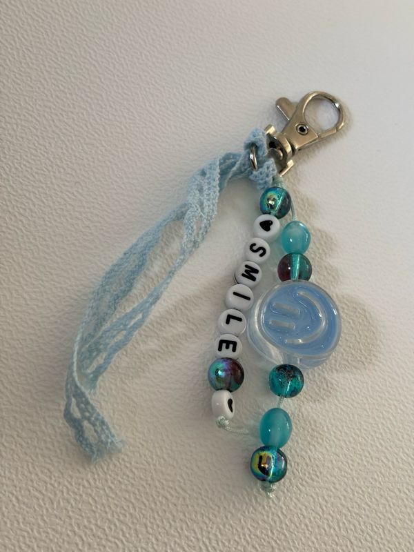 Sleutelhanger smile ? blauw