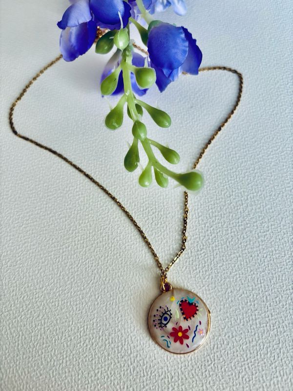 Ketting goud ronde hanger