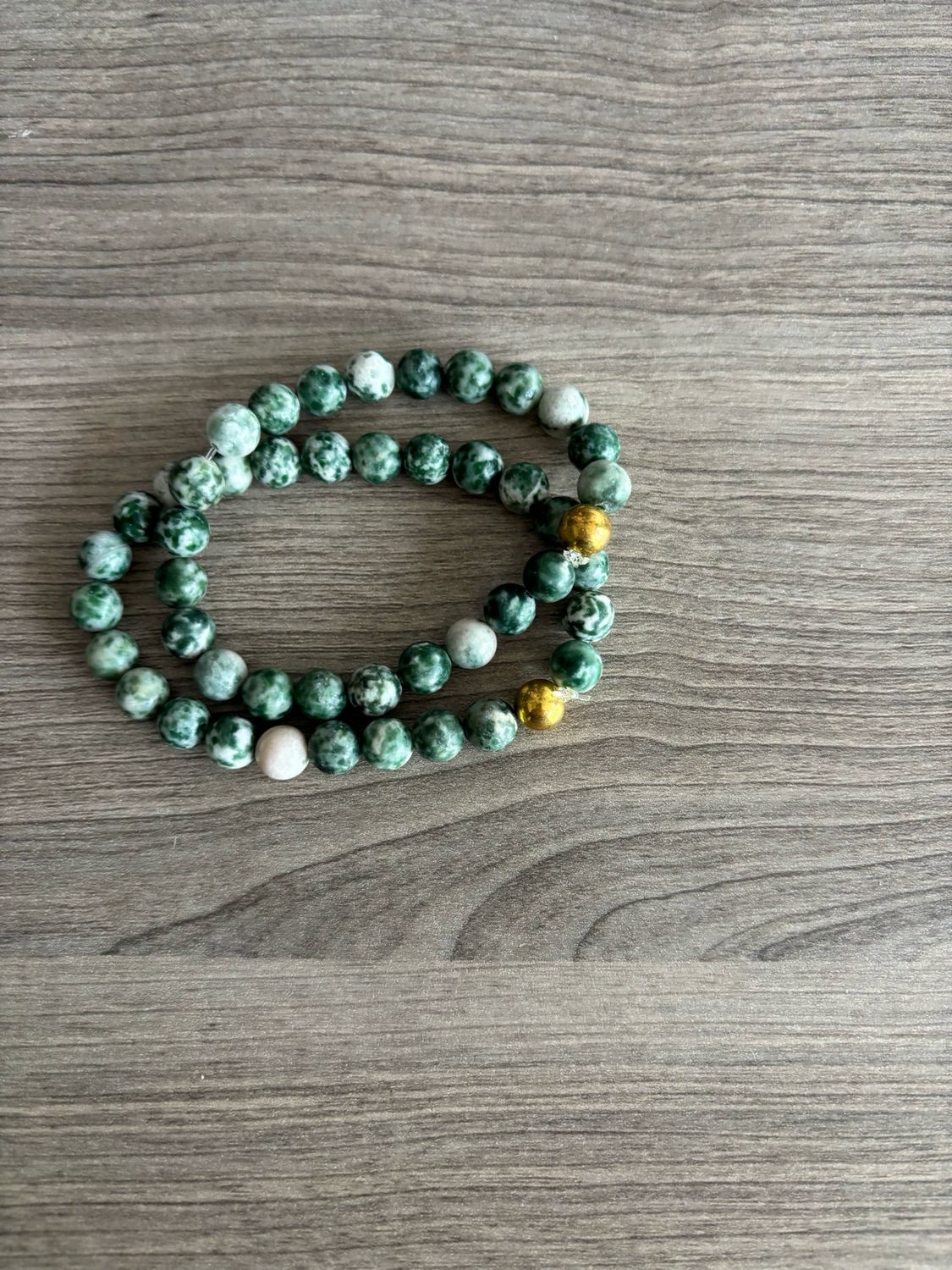 Mannenarmband groen natuursteen