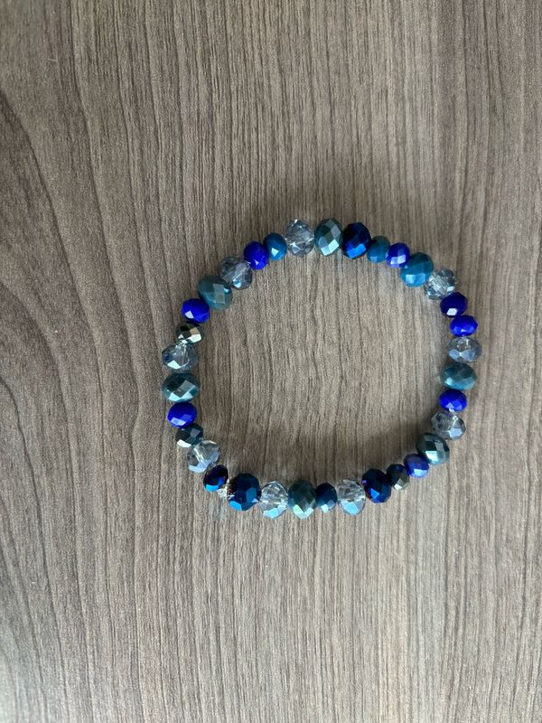 Armband facet donkerblauw