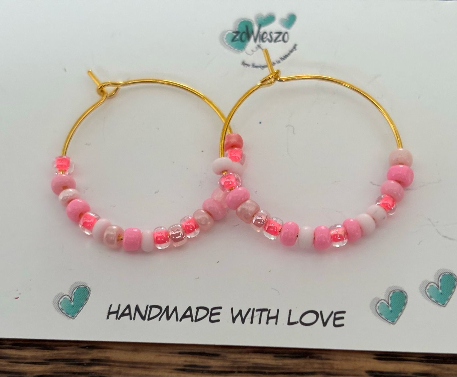 Oorbelletjes fel roze