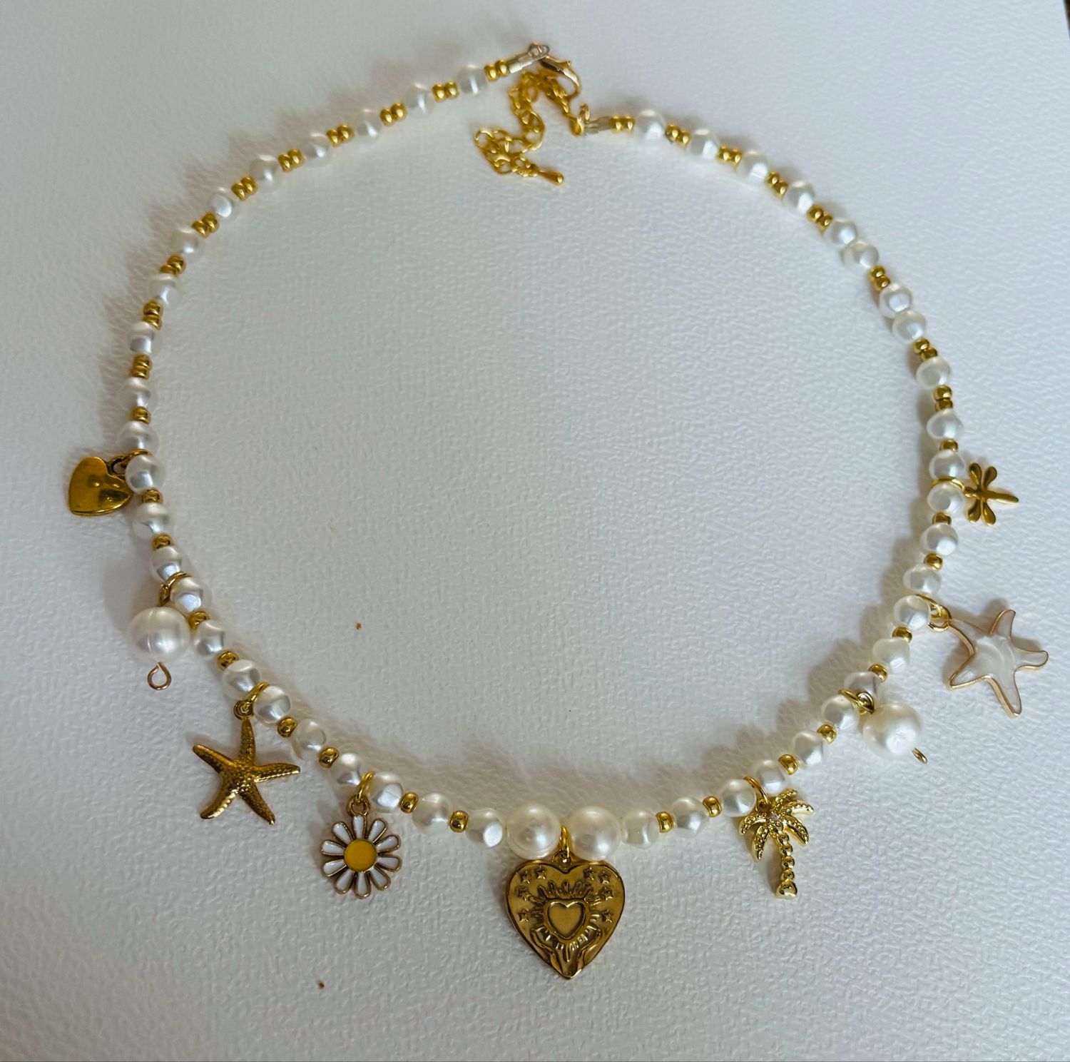 Ketting pearl ocean