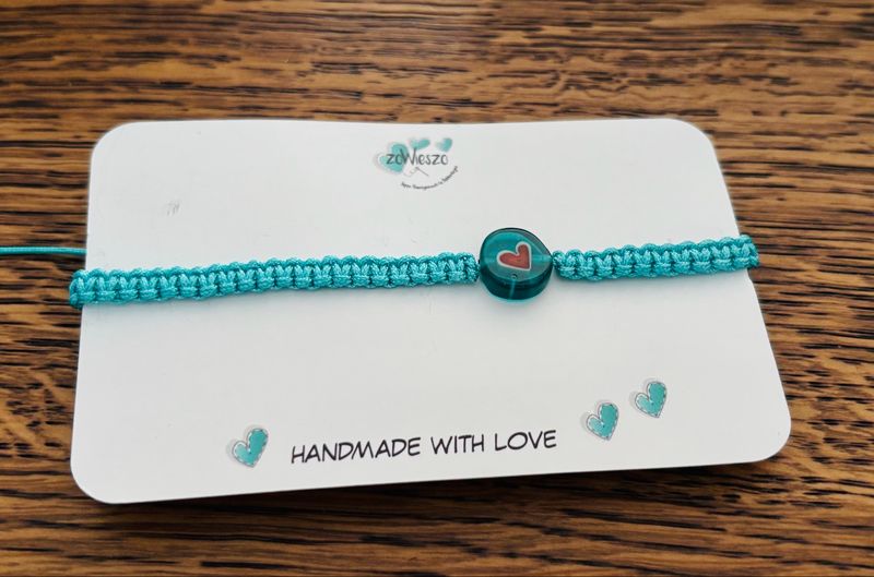 Armbandje macramé hart ♥️