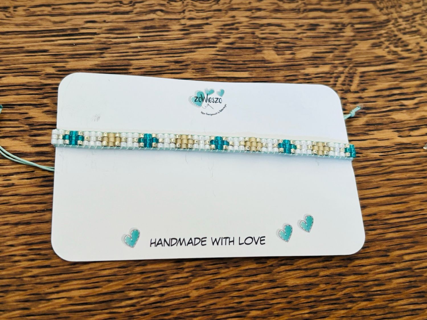 Armbandje miyuki turkoois ++